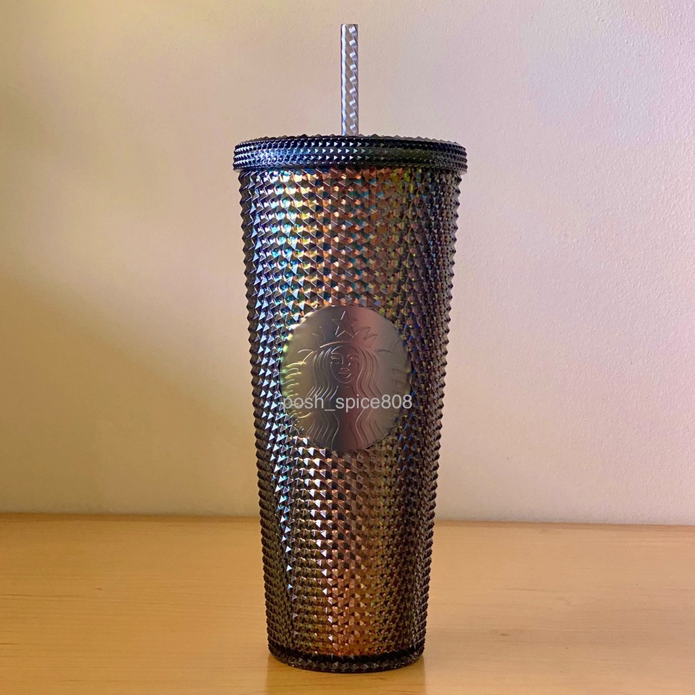 STARBUCKS🖤Studded Dark Bling Unicorn Tumbler